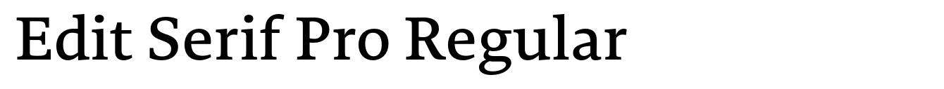 Edit Serif Pro Regular
